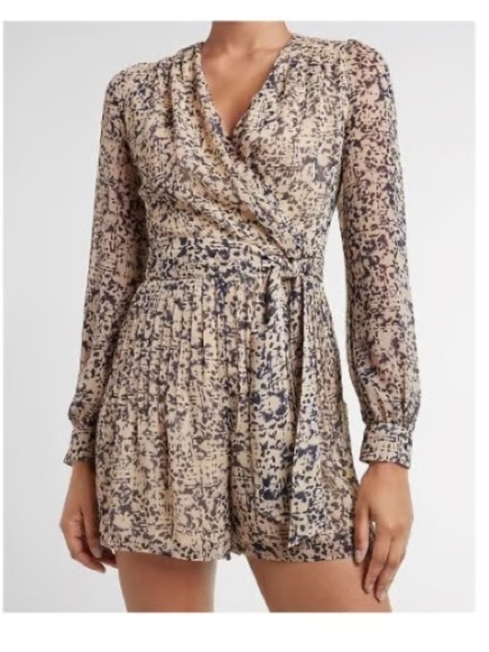 Express Pleated Front Romper